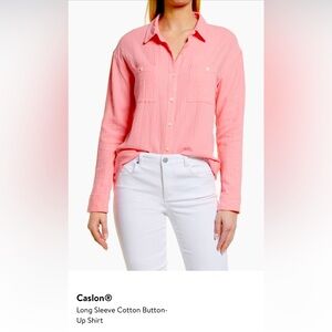 Caslon Button up cotton button up shirt Size Small